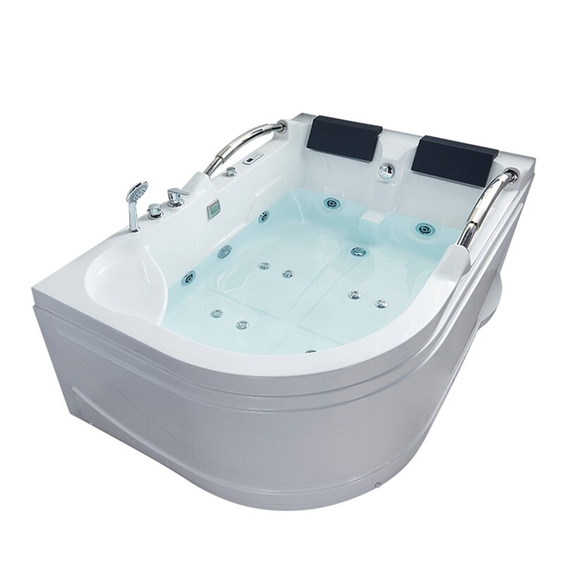 Acrylic Bathtub Manufacturer - 2 Person Whirlpool Led on the Bottom Outdoor Massage Hot Tub Spa Jacuzzier Indoor