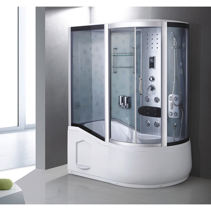 Shower Room Enclosure Manufacturer - 2025 GH Luxury Walk-In 5mm Black Glass Multi-Functional with Bathtub for Bathroom 2-Year Warranty