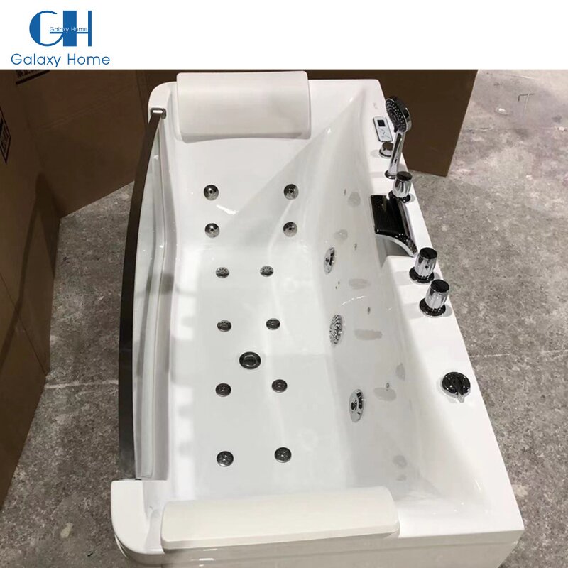 Acrylic Spa Bathtub Manufacturer - Hot Selling Indoor Free Standing Jet Whirlpool Corner Hot Tub Soaking Ozone Air Hydro Massage