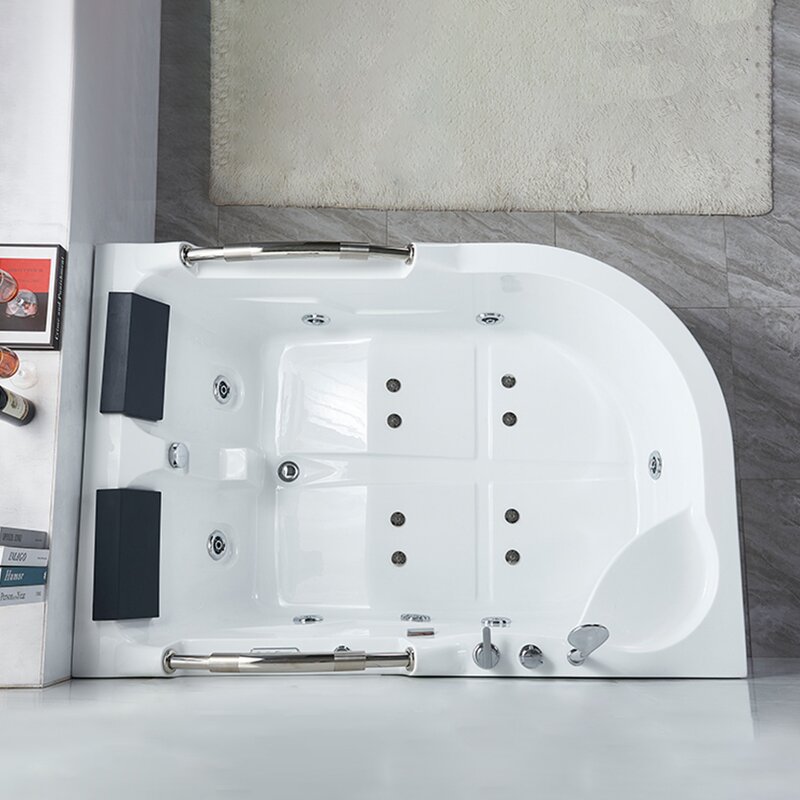 Acrylic Bathtub Manufacturer - 2 Person Whirlpool Led on the Bottom Outdoor Massage Hot Tub Spa Jacuzzier Indoor