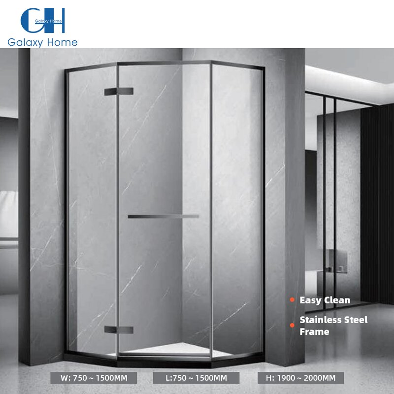 Shower Doors Manufacturer - Wholesale Stainless Steel Bath Enclosure Designer Bathroom Sliding Frameless Tempered Glass