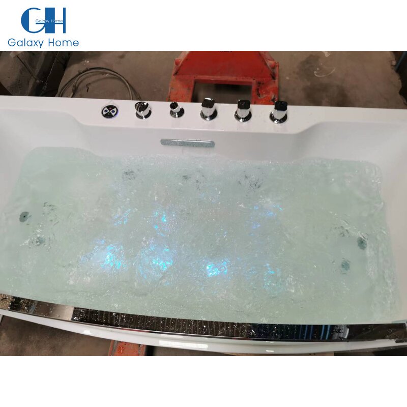 Acrylic Spa Bathtub Manufacturer - Hot Selling Indoor Free Standing Jet Whirlpool Corner Hot Tub Soaking Ozone Air Hydro Massage