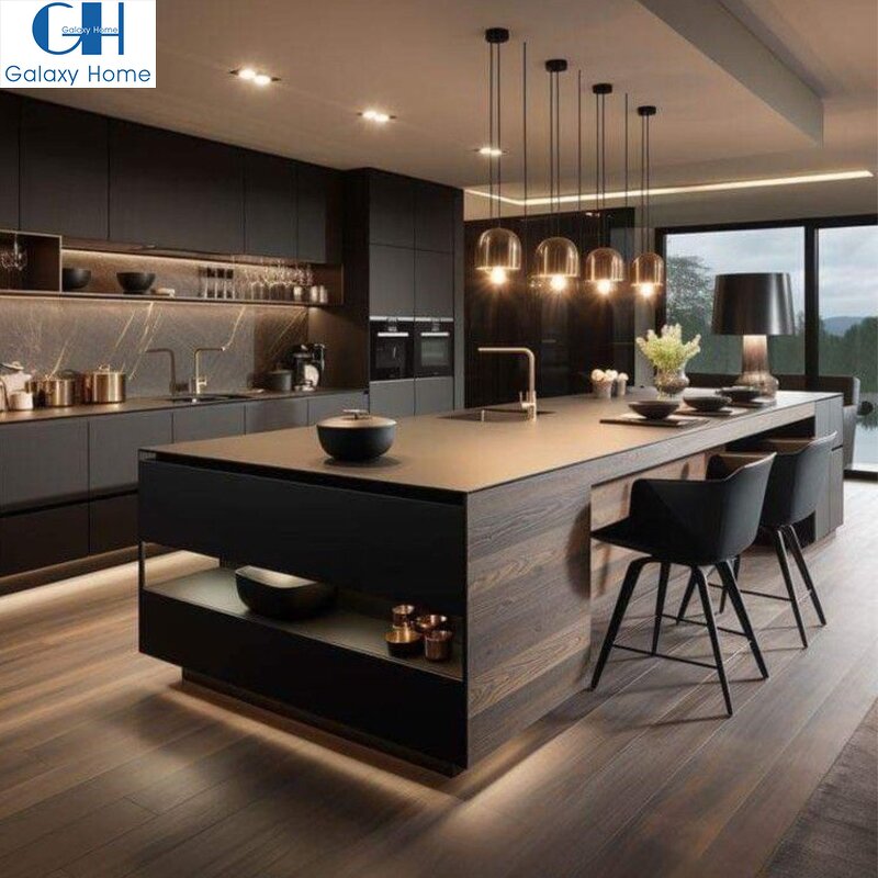 Kitchen Cabinets Manufacturer - Hot Selling 2025 Customized Modern Storage High-Gloss Lacquer for Home Use