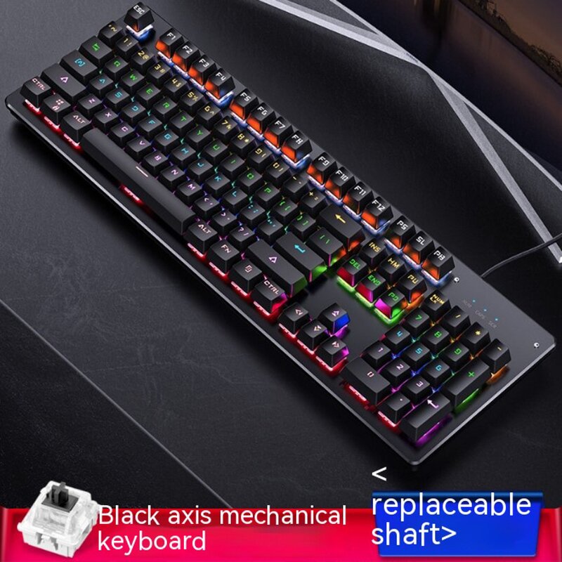 Gaming Keyboard Manufacturer - Green Axis Wired RGB Backlit Ergonomic and Changeable with Comfortable Design for Players