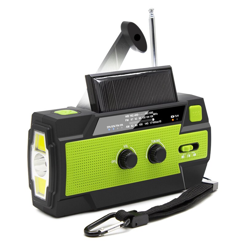 Emergency Radio Manufacturer - Outdoor Multi-Function Portable Hand-Cranked Solar Powered with Flashlight Torch