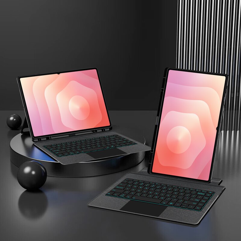 Keyboard Case Manufacturer - PU Leather Smart Magnetic TouchPad Backlit for Samsung Tab S11 Ultra 14.6 Inch Tablet