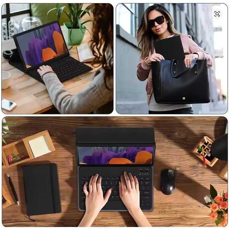Keyboard Cover Manufacturer - USB Wireless BT Protective Leather Shell Tablet Case for Samsung Galaxy Tab S10 FE Plus 13.1inch 2025