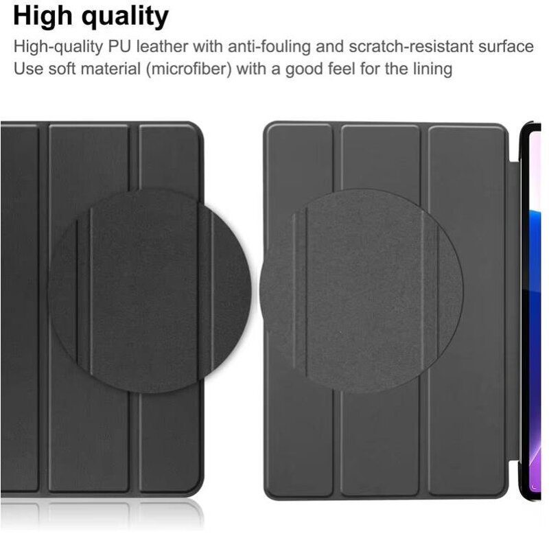 Tablet Cover Manufacturer - Folding Stand Magnetic with PU Leather Material for Lenovo Tab P12 Pro Xiaoxin Pad Pro 12.6" TB-Q706F