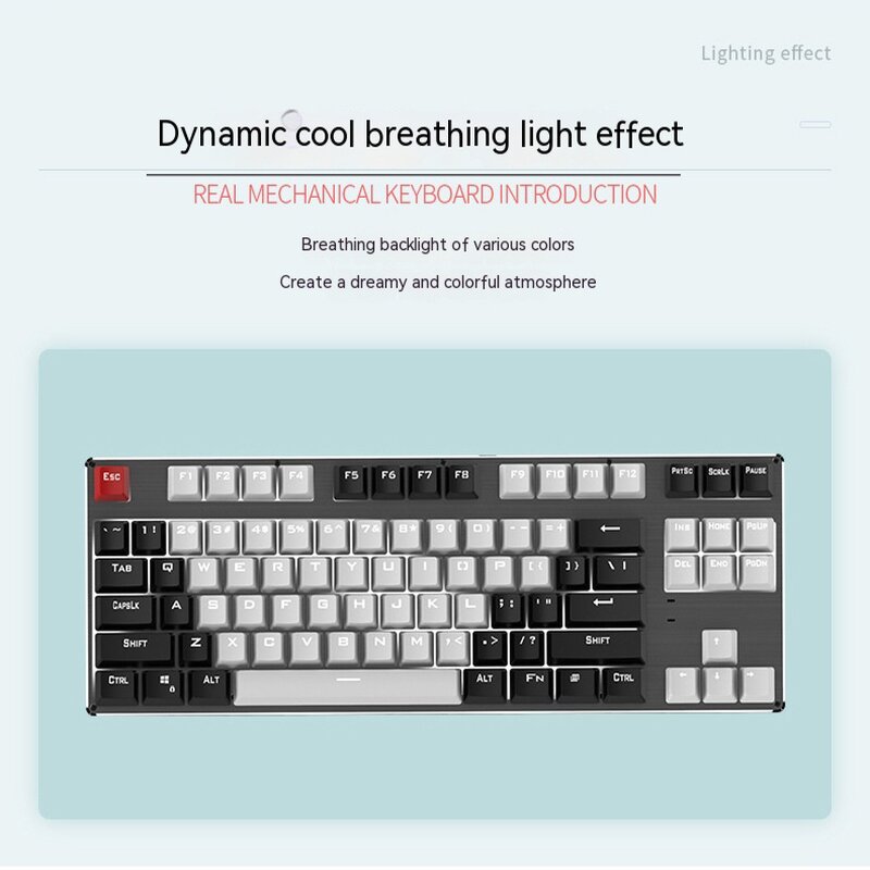 Mechanical Gaming Keyboard Manufacturer - Three-Mode Connection Type c Wired 2.4G Wireless Compatible 87 Keys for Gamers