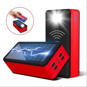 Solar Power Bank Manufacturer - Portable 50000mAh for Xiaomi iPhone Samsung Large Capacity Wireless Flash Light Phone Charger 25W Output