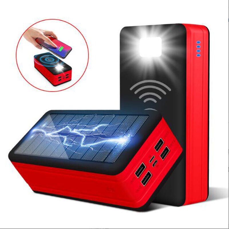 Solar Power Bank Manufacturer - Portable 50000mAh for Xiaomi iPhone Samsung Large Capacity Wireless Flash Light Phone Charger 25W Output