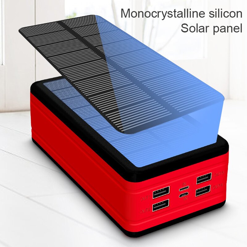 Solar Power Bank Manufacturer - Portable 50000mAh for Xiaomi iPhone Samsung Large Capacity Wireless Flash Light Phone Charger 25W Output
