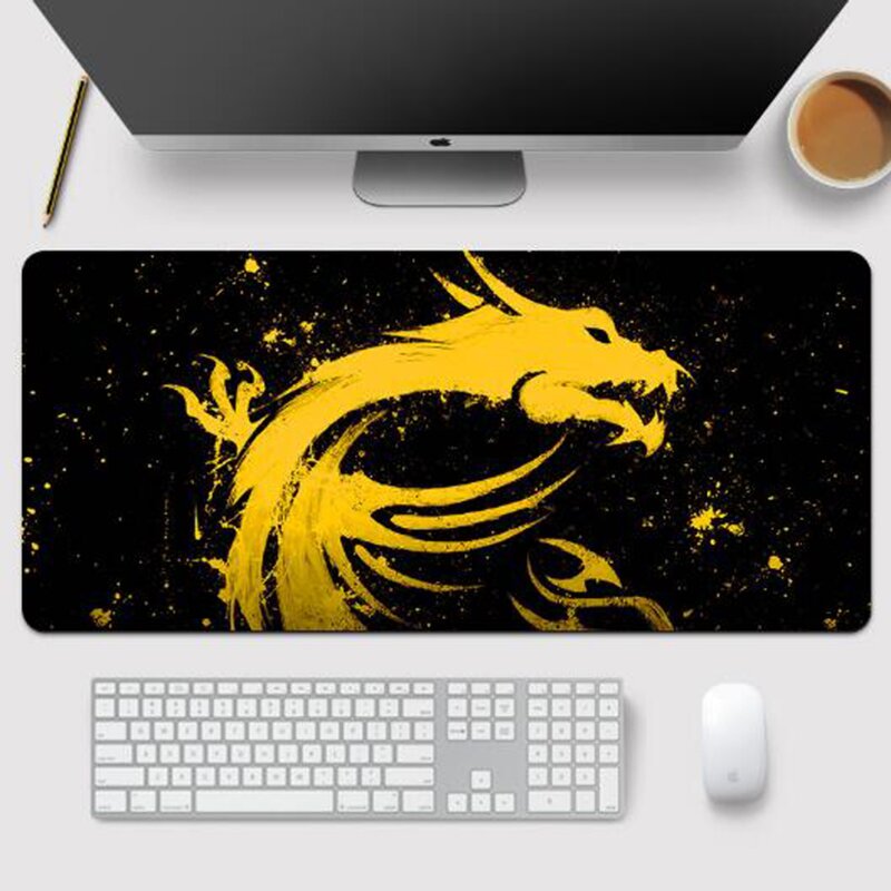 Gaming Mousepad Manufacturer - Chinese Style Large Black Dragon Gamer Carpet Rubber Keyboard Mats Desk Pad Mat Table Mouse Pad