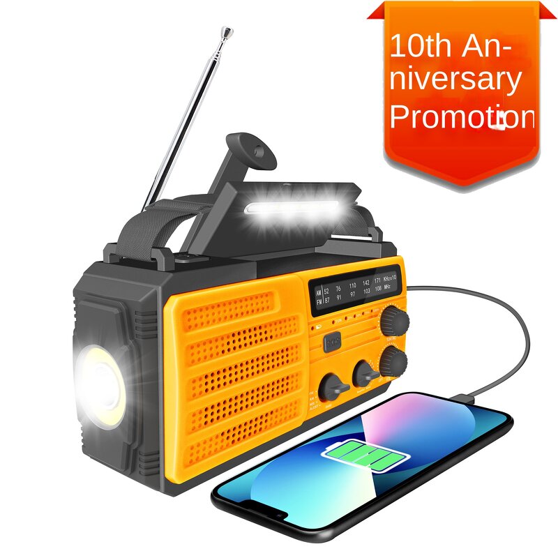 Emergency Radio Manufacturer - Portable Multi-Function Solar & Hand Rechargeable with Flashlight Torch & SOS for Outdoor Adventures