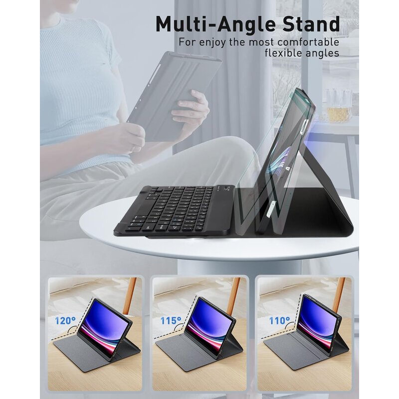 Keyboard Case Manufacturer - New Rechargeable BT Wireless Leather for OPPO Pad 5 12.1 Tablet Customize Language