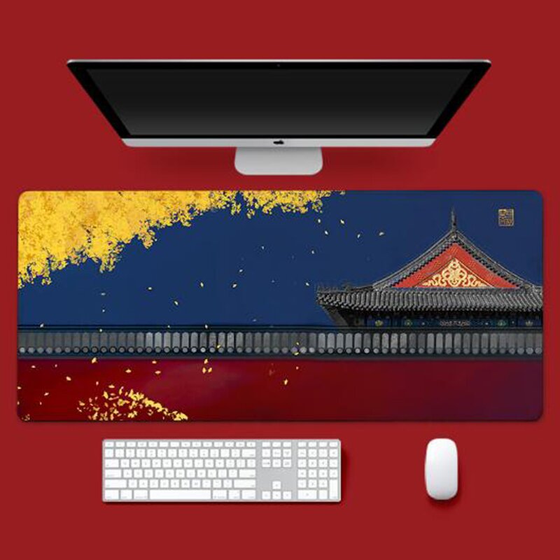 Keyboard Desk Mat Manufacturer - Chinese Style Floral Flower Mousepad Gaming Accessories Large Gamers Decoration Gamer PC Mouse Pads