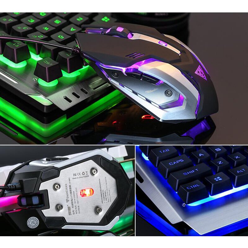 Gaming Keyboard Mouse Combos Manufacturer - 3200DPI Waterproof Wired RGB Backlight USB Interface Desktop Product with 12 Months Warranty