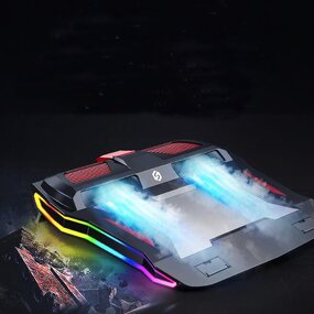 Gaming Laptop Cooler Manufacturer - RGB Adjustable Notebook Stand Holder 4000RPM Silent Cooling Pad for Lenovo Legion Y7000 W541 Made Plastic