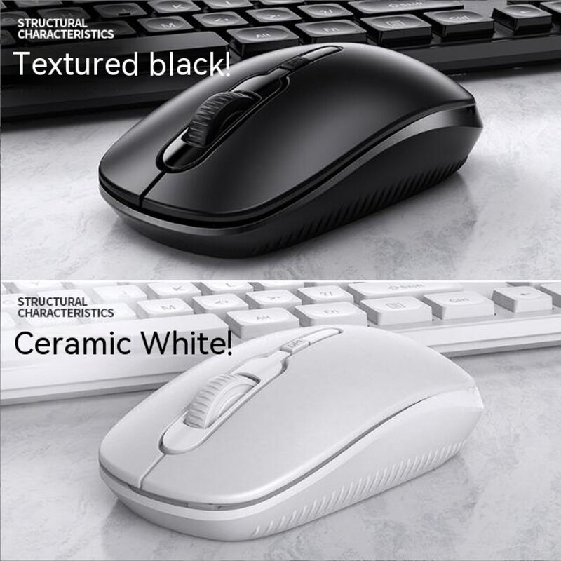 Wireless Mouse Set Manufacturer - 2.4G RGB Waterproof Ultrathin Slim Design Chocolate Silhouette Office Ready Stock
