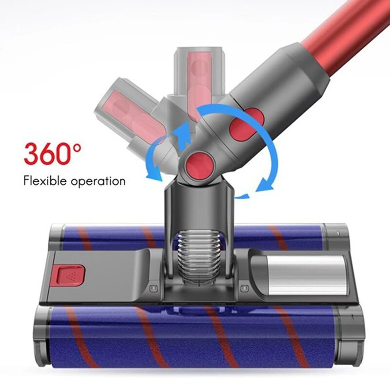 Dyson Vacuum Parts Manufacturer - Soft Double Roller Brush Floor Head with LED Headlights for V7 V8 V10 V11 V15