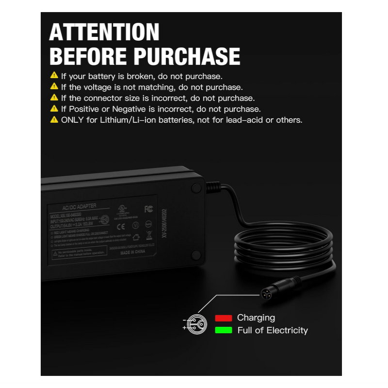 Electric Bike Charger Manufacturer - for Super 73 RX R S2 Z-Series S-Series R-Series Z Adventure 48V Fast Power Adapter 54.6V/48V 2A