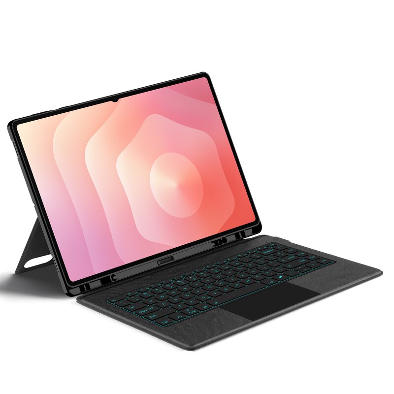 Keyboard Case Manufacturer - PU Leather Smart Magnetic TouchPad Backlit for Samsung Tab S11 Ultra 14.6 Inch Tablet