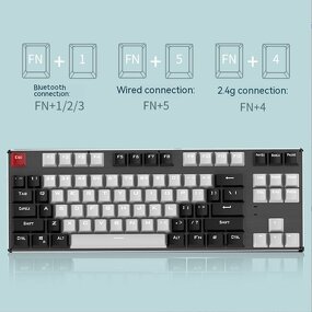 Mechanical Gaming Keyboard Manufacturer - Three-Mode Connection Type c Wired 2.4G Wireless Compatible 87 Keys for Gamers