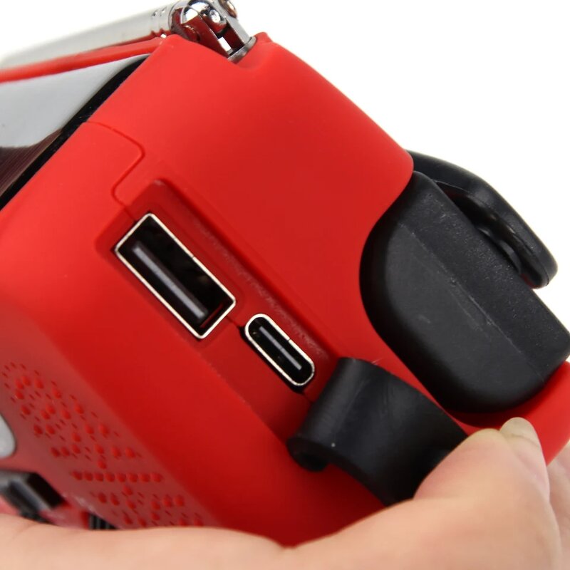 Emergency Radio Manufacturer - Multifunctional Solar Hand-Crank Powered LED Flashlight 2000mAh USB Charging FM AM WB NOAA Weather Ban Plastic