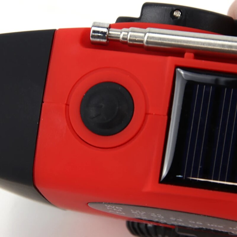 Emergency Radio Manufacturer - Multifunctional Solar Hand-Crank Powered LED Flashlight 2000mAh USB Charging FM AM WB NOAA Weather Ban Plastic
