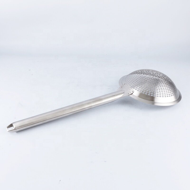 Food Strainer Manufacturer - Restaurant Kitchen Tools Stainless Steel Spider Wire Filter Mesh Colander Spoon With Long Handle