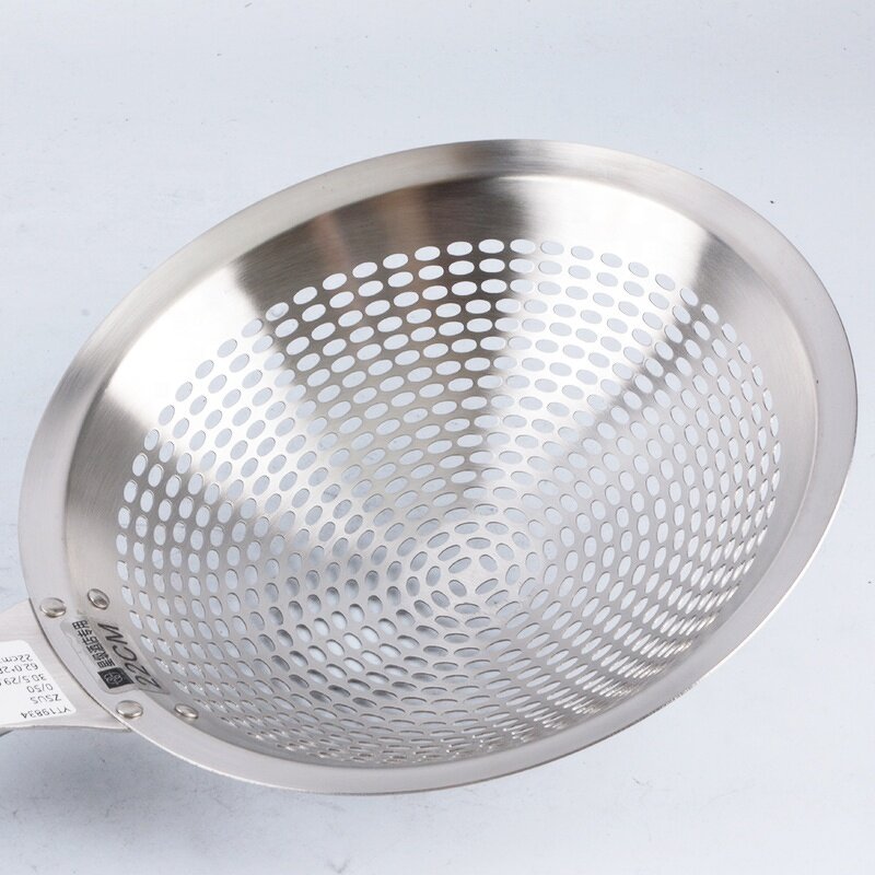 Food Strainer Manufacturer - Restaurant Kitchen Tools Stainless Steel Spider Wire Filter Mesh Colander Spoon With Long Handle