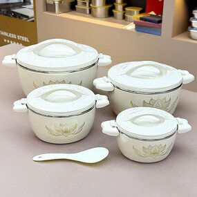 Hotpot Sets Manufacturer - Hot Selling Capacity1L+2L+4L+6L Stainless Steel Food Warmer Set Bento Lunch Box Casserole Container