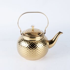 Whistling Kettle Manufacturer - High Quantity Gold Water Pot Saudi Arabian Style Stainless Steel