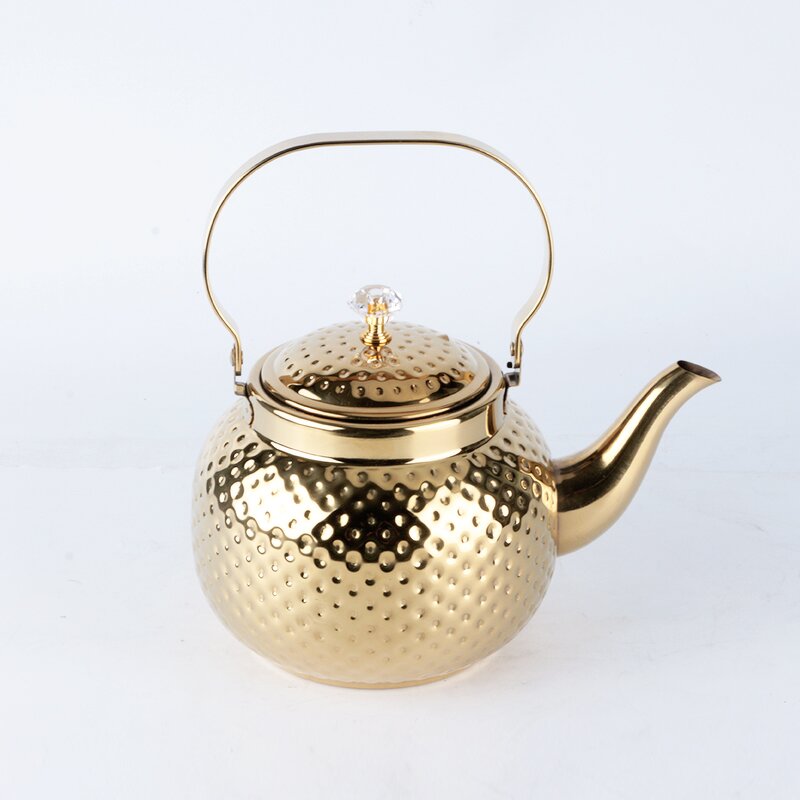 Whistling Kettle Manufacturer - High Quantity Gold Water Pot Saudi Arabian Style Stainless Steel