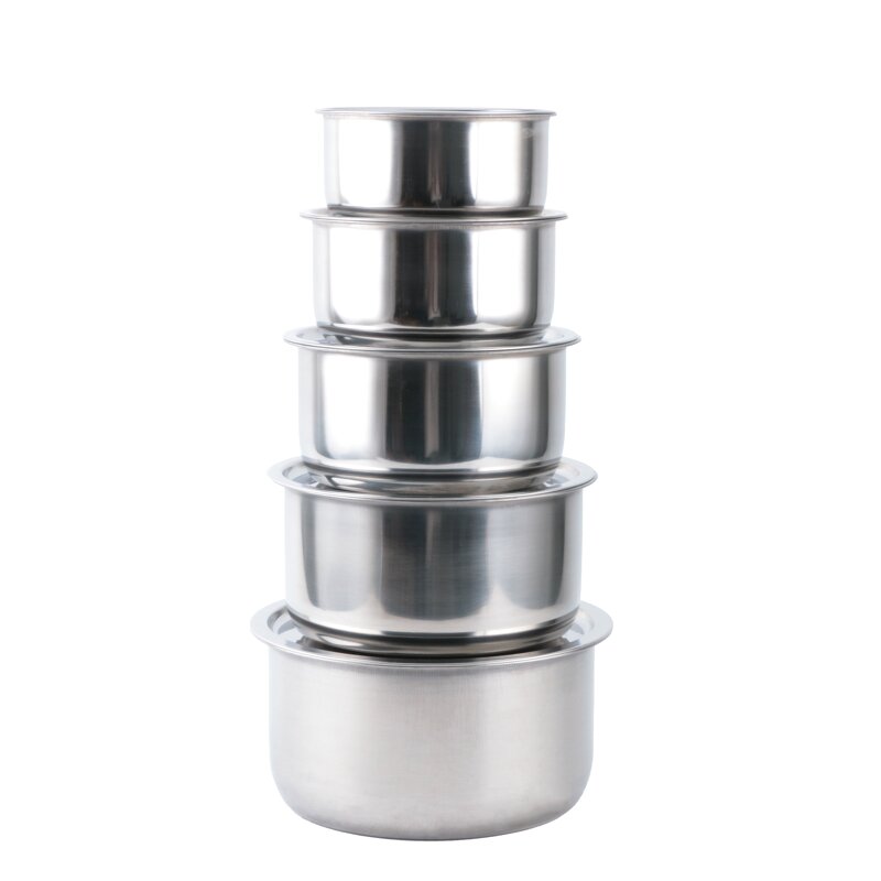 Stock Pot Set Manufacturer - Hot Selling OEM/ODM 5pcs 410 StainlessSteel Cooking Box Seasoning Box