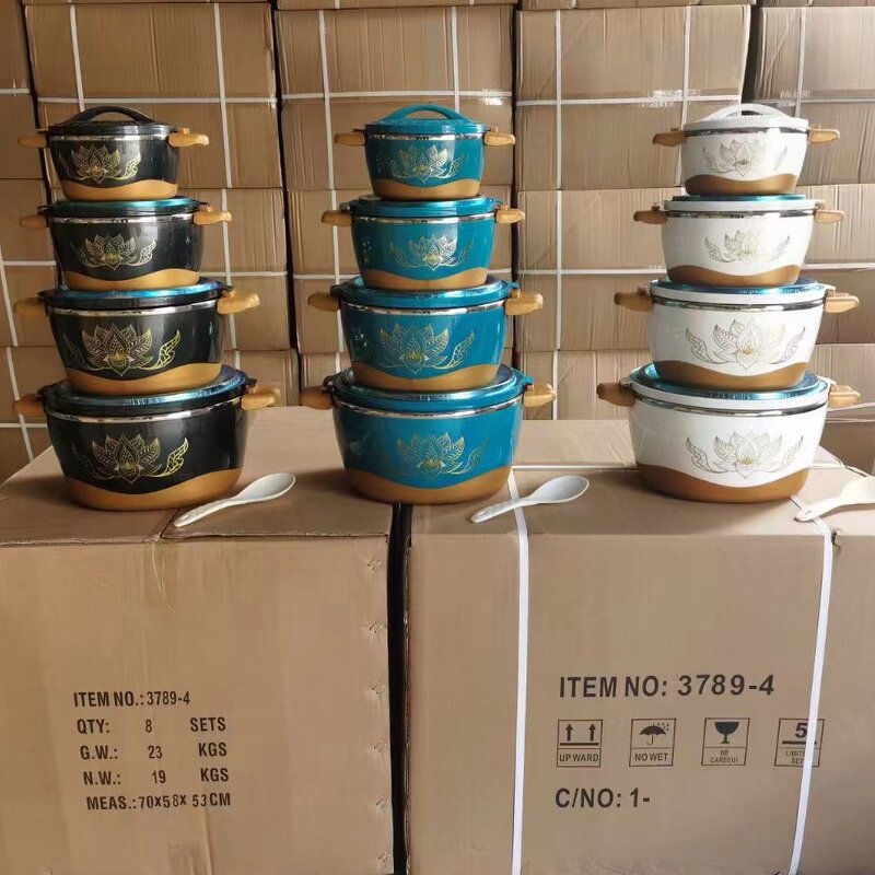 Hotpot Sets Manufacturer - Hot Selling Capacity1L+2L+4L+6L Stainless Steel Food Warmer Set Bento Lunch Box Casserole Container