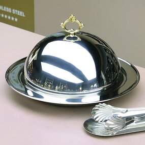 Buffet Server Plate Manufacturer - Durable Gold 47cm Oem Hotel Easy Clean With Lid Stainless Steel Trays