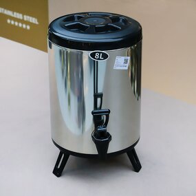 Bubble Tea Insulated Container Manufacturer - Stainless Steel 6L/8L/10L/12L/14L/16L/18L for Coffee Shop Milk Tea Insulation Bucket