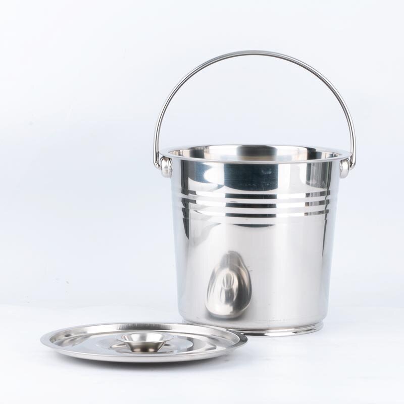 Metal Bucket Manufacturer - Multi Functional Stainless Steel Water Pail Water Ice Beer With Handle for bar Kitchen Party