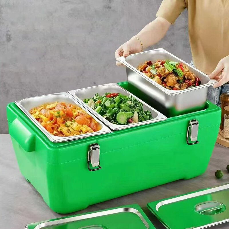Food Storage Container Manufacturer - Removable Food Pan Stainless Steel Thermal Insulated Cooler Box Insulation Barrel Food Warmer