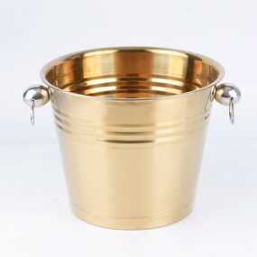 Ice Bucket Manufacturer - Custom Large 6L Luxury Stainless Steel Bar Champagne Beer Wine Bottle Cooler Gold Party