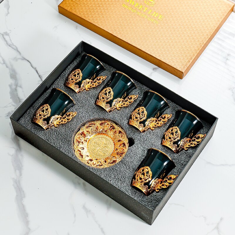 Tea Cup Set Manufacturer - Gold Ceramic Light Luxury Home English Afternoon High Appearance Level Exquisite Cup and Saucer