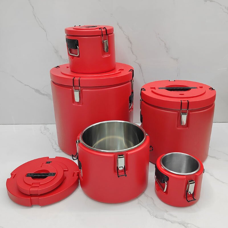 Cooler Box Manufacturer - Large Capacity 5-Piece Set of Strong Stainless Steel Round for Keeping Food Cold and Warm for Kitchen