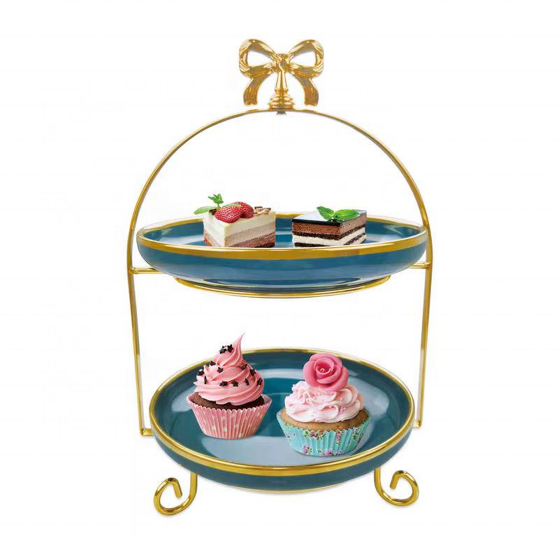 Cake Stand Manufacturer - Wedding Decorations Ceramic Plate 3 Tier Afternoon Tea Slate Cheese Board Plate