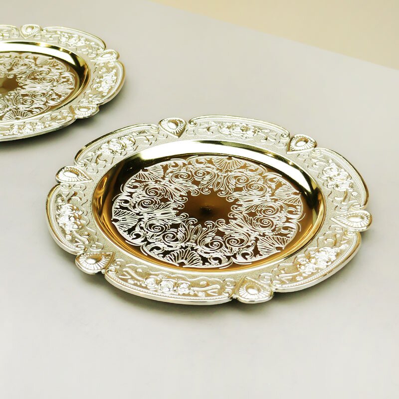 Charger Plates Manufacturer - 13inch Vintage Plastic Wedding Restaurant Table Decorative