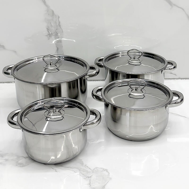 Kitchen Cookware Set Manufacturer - Multi-purpose Stainless Steel Induction Bottom Pots Pans for Gas for Home Cooking