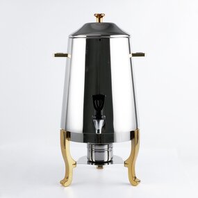 Hot Drink Dispenser Manufacturer - Gold Alcohol Heating Stainless Steel Juice Drink Silver Water With Faucet