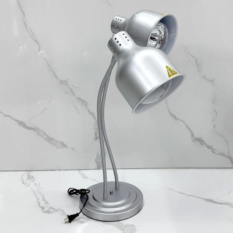 Food Warm Lamp Manufacturer - Stainless Steel Electric Food Warming Dual-Head Desk for Buffet Gold/Black/Silver