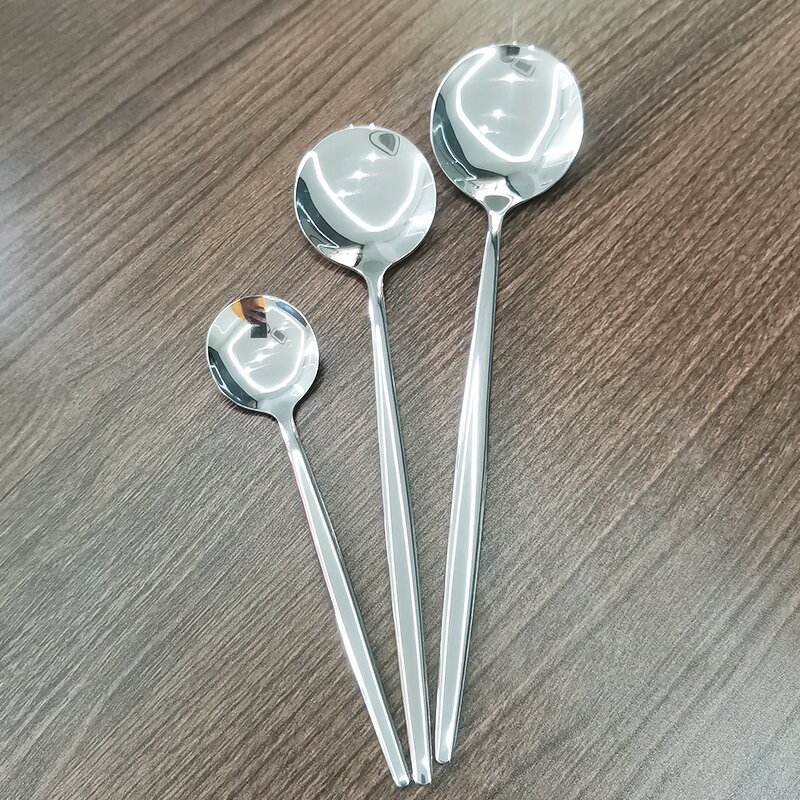 Tableware Set Manufacturer - High Quality Restaurant Hotel Wedding Silver Spoon Fork Knife Stainless Steel