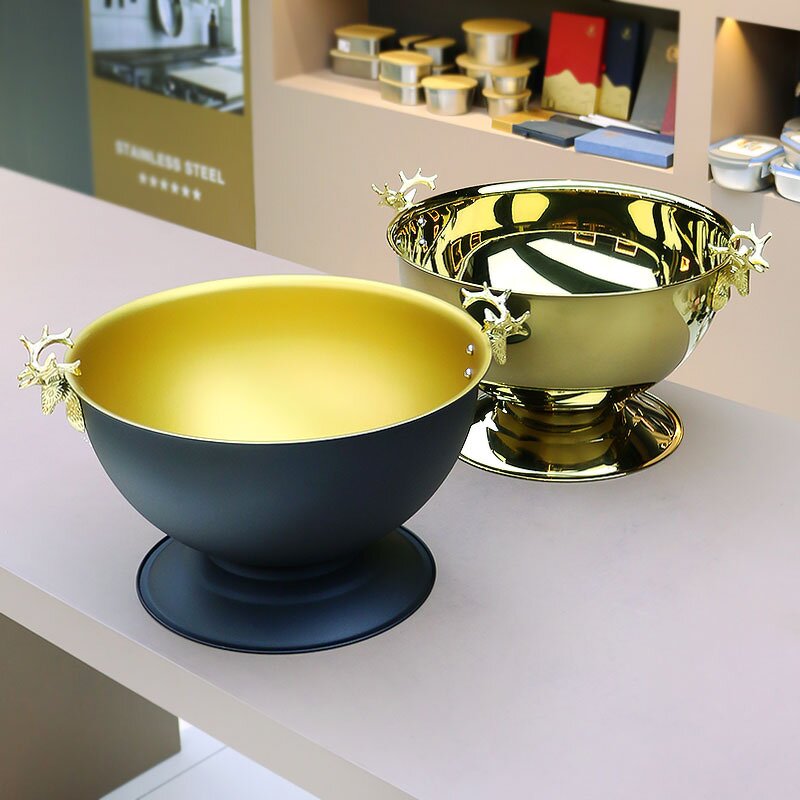 Wine Bucket Manufacturer - Big Ice Bowl Gold Regular Size Bar Chiller Champagne Beverage Cooler Party Ice Bowls